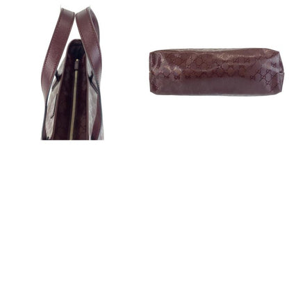 Gucci GG Imprime Purple Wine Red PVC 211137 Tote Bag Shoulder Bag Women 506019