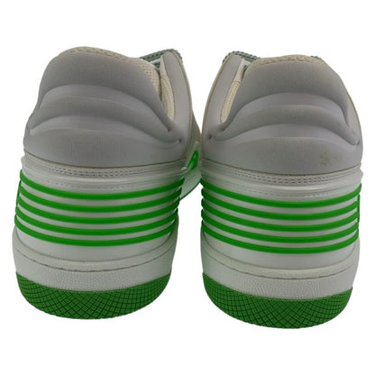 Gucci Basket GG Pattern Size 11 White Green Leather 700290 Sneakers Basket