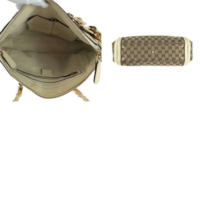 Gucci Bella Beige Ivory Gold Hardware GG Canvas 282300 Shoulder Bag Handbag