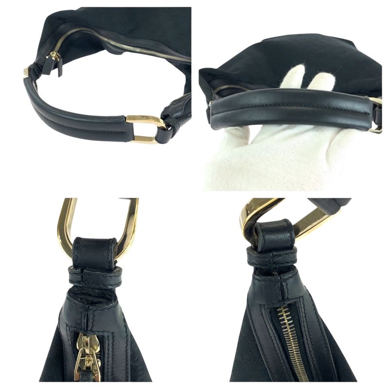 Gucci Black Gold Hardware GG Canvas 001 42870 Hobo Shoulder Bag Shoulder Women