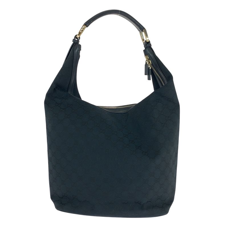 Gucci Black Gold Hardware GG Canvas 001 42870 Hobo Shoulder Bag Shoulder Women