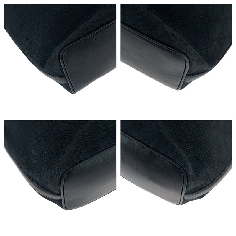 Gucci Black Gold Hardware GG Canvas 001 42870 Hobo Shoulder Bag Shoulder Women