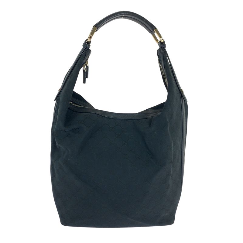 Gucci Black Gold Hardware GG Canvas 001 42870 Hobo Shoulder Bag Shoulder Women