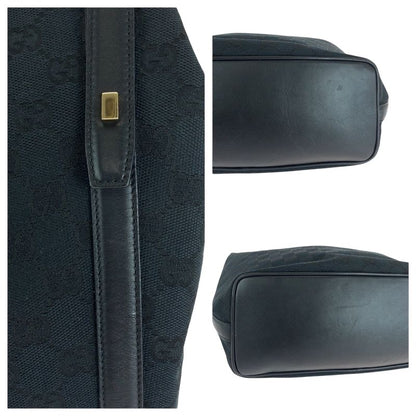 Gucci Black Gold Hardware GG Canvas 001 42870 Hobo Shoulder Bag Shoulder Women