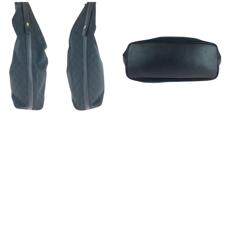 Gucci Black Gold Hardware GG Canvas 001 42870 Hobo Shoulder Bag Shoulder Women