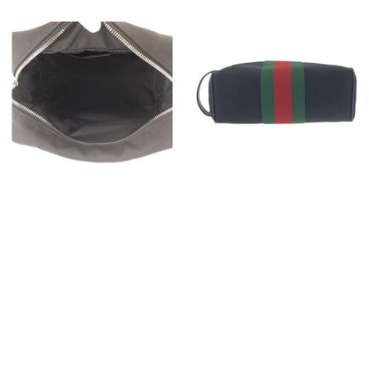 Gucci Sherry Line Black Silver Hardware Canvas/leather 630916 Second Bag Pouch