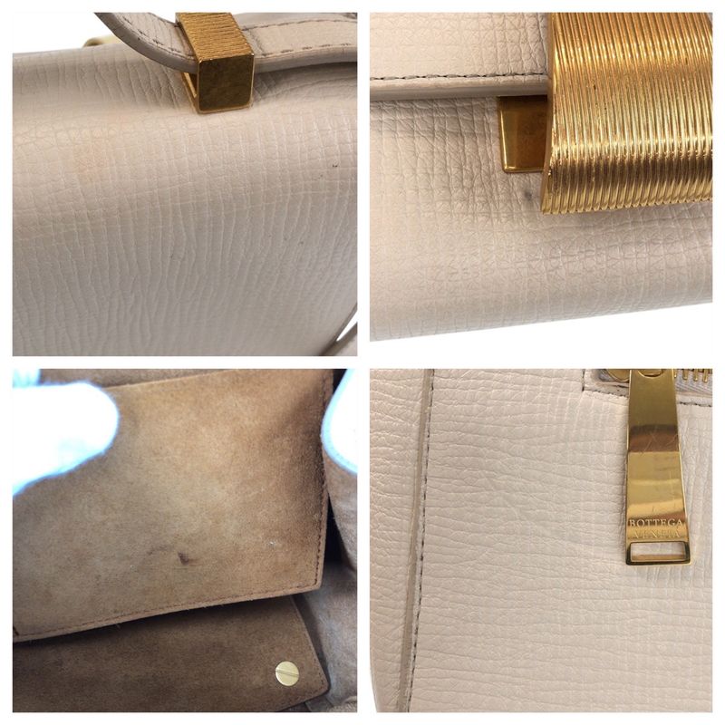 Bottega Veneta Bottega Veneta The Angle Paramellato Ivory Gold Hardware Leather