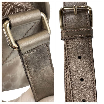 Gucci GG Imprime Metallic Brown Silver Hardware PVC 201732 Shoulder Bag