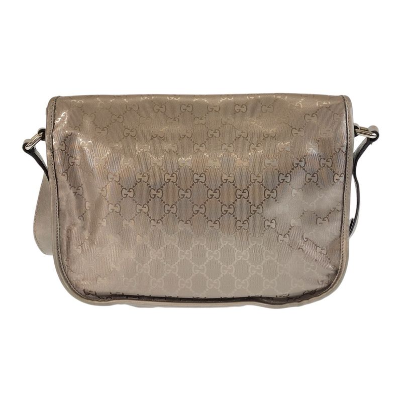 Gucci GG Imprime Metallic Brown Silver Hardware PVC 201732 Shoulder Bag