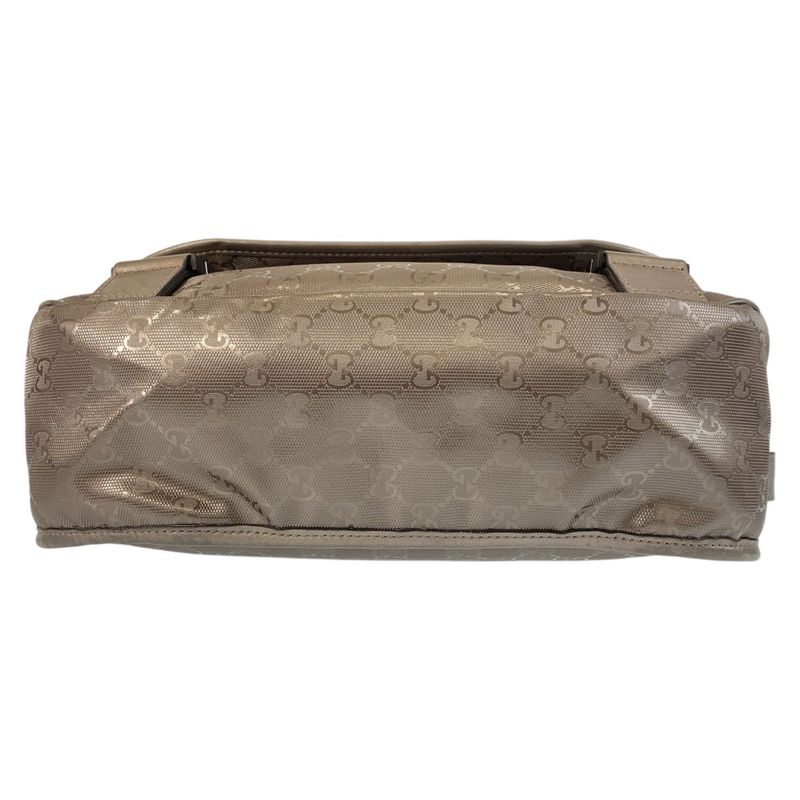 Gucci GG Imprime Metallic Brown Silver Hardware PVC 201732 Shoulder Bag