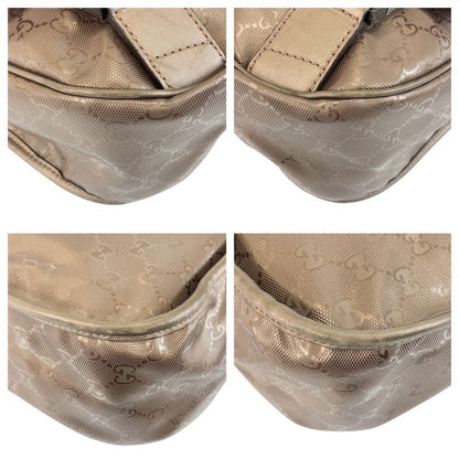 Gucci GG Imprime Metallic Brown Silver Hardware PVC 201732 Shoulder Bag