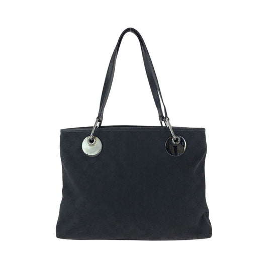 Gucci Black Silver Hardware GG Canvas 120837 Tote Bag Shoulder Bag Women 506031
