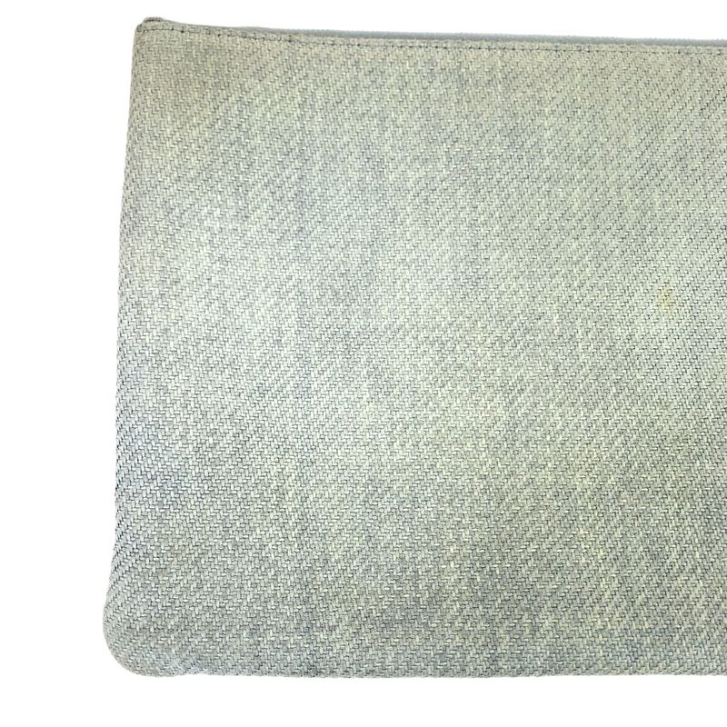 Chanel Cruise Line Deauville Coco Mark Gray Silver Hardware Clutch Bag Second