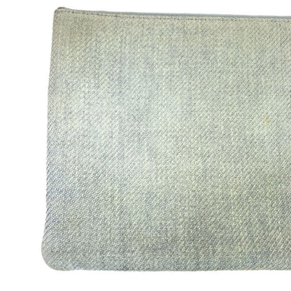 Chanel Cruise Line Deauville Coco Mark Gray Silver Hardware Clutch Bag Second