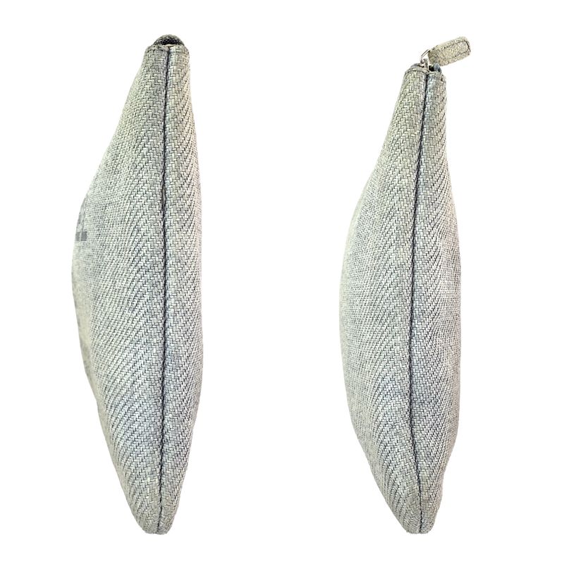 Chanel Cruise Line Deauville Coco Mark Gray Silver Hardware Clutch Bag Second