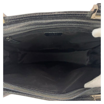 Gucci Jackie Black Silver Hardware Leather 002 1071 Tote Handbag Women 506087
