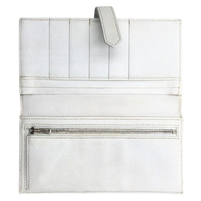 Hermes Bearn Souffle Blue Light Blue White Vaux Epson Long Wallet Long Wallet