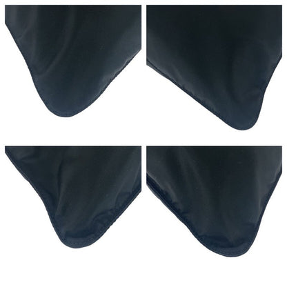 Prada Tessuto Triangle Logo Plate Black Silver Hardware Nylon Shoulder Bag