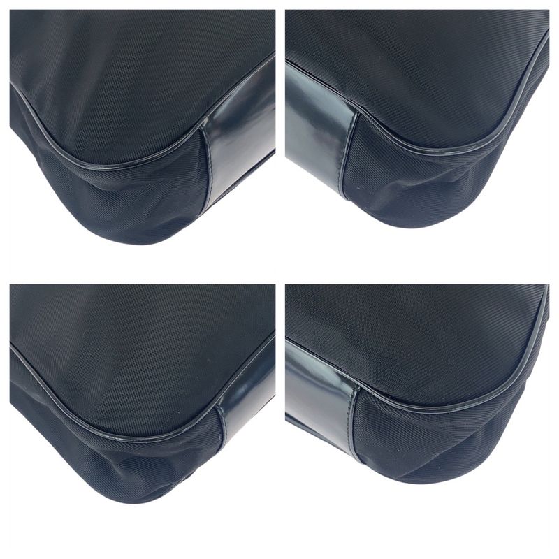 Gucci Bamboo Black Silver Hardware Canvas 001.1998.1577 Shoulder Bag Handbag