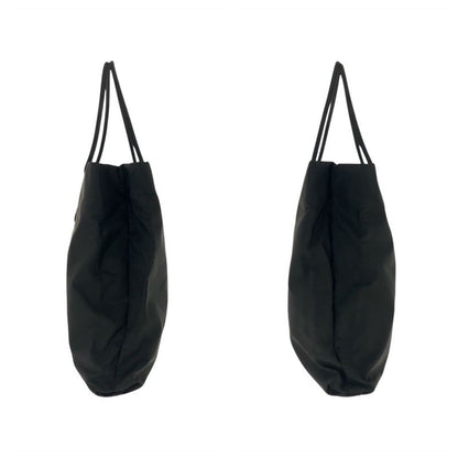 Prada Tessuto Triangle Logo Plate Black Silver Hardware Nylon Tote Bag Shoulder