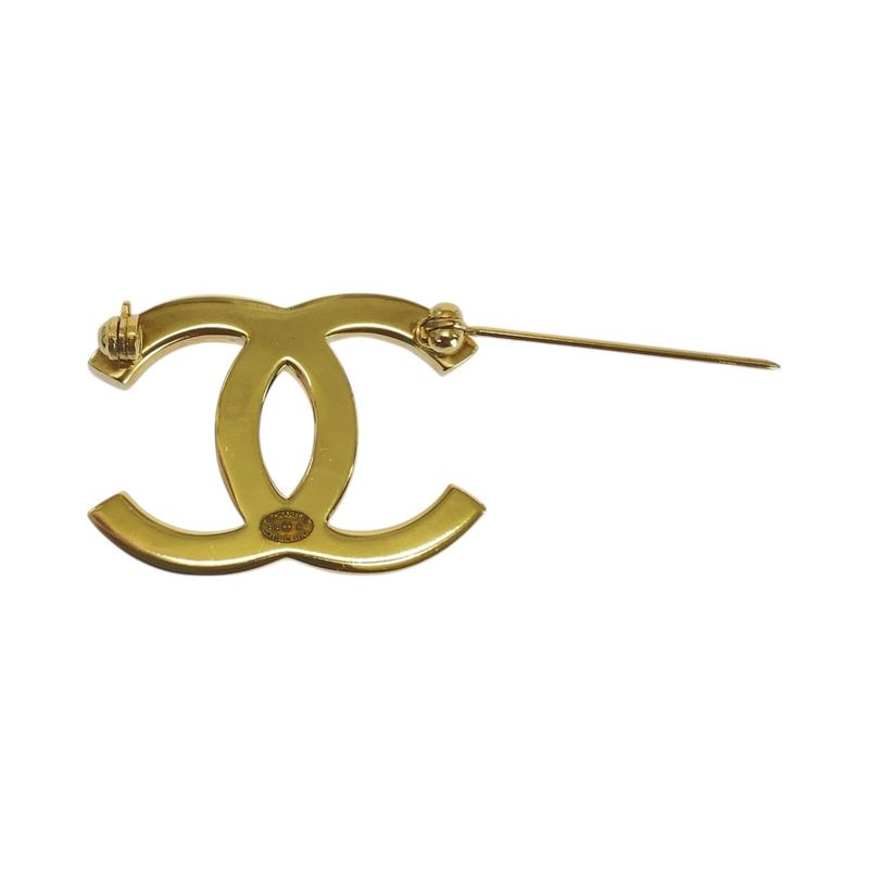 Chanel Coco Mark Gold Metal/rhinestone Brooch Ladies 505880