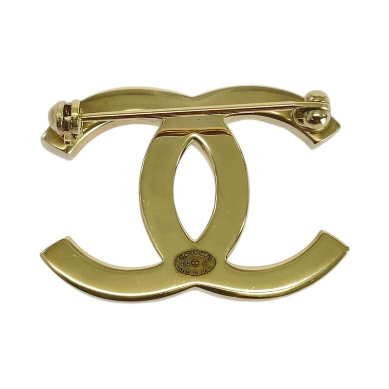 Chanel Coco Mark Gold Metal/rhinestone Brooch Ladies 505880