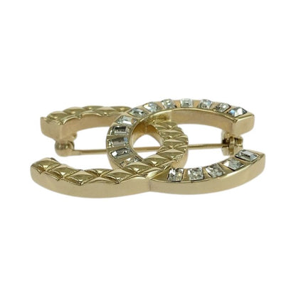 Chanel Coco Mark Gold Metal/rhinestone Brooch Ladies 505880