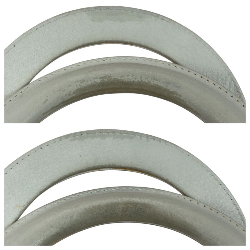 DIOR Cannage Studded Lady Dior Medium White Leather Handbag Tote Bag Women