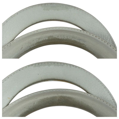 DIOR Cannage Studded Lady Dior Medium White Leather Handbag Tote Bag Women