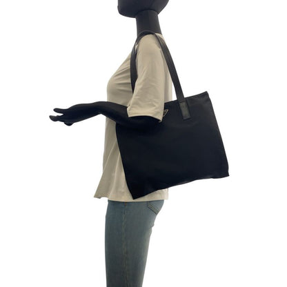 Prada Tessuto Triangle Logo Plate Black Nylon/leather Tote Bag Shoulder Bag