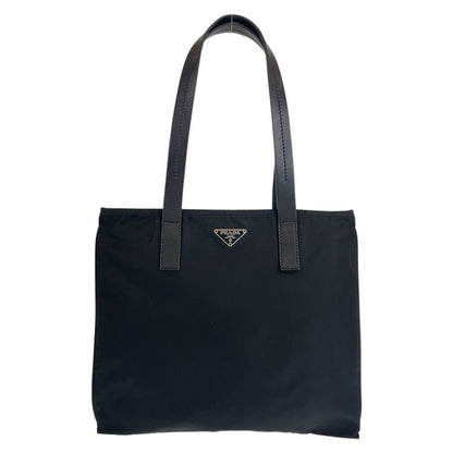 Prada Tessuto Triangle Logo Plate Black Nylon/leather Tote Bag Shoulder Bag