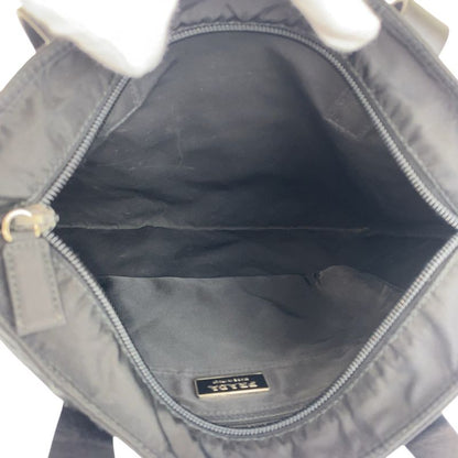 Prada Tessuto Triangle Logo Plate Black Nylon/leather Tote Bag Shoulder Bag