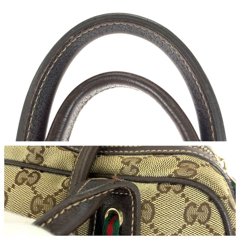 Gucci Sherry Line Printhie Beige Brown Gold Hardware GG Canvas/leather 161720