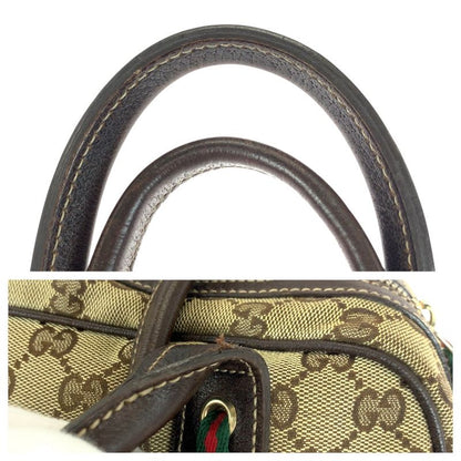 Gucci Sherry Line Printhie Beige Brown Gold Hardware GG Canvas/leather 161720