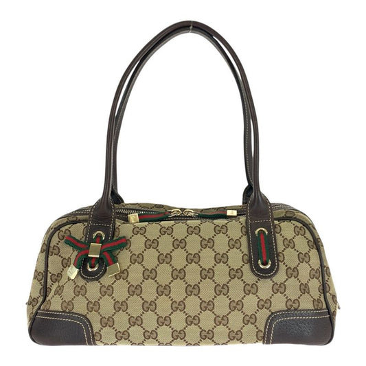 Gucci Sherry Line Printhie Beige Brown Gold Hardware GG Canvas/leather 161720