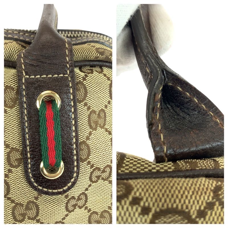 Gucci Sherry Line Printhie Beige Brown Gold Hardware GG Canvas/leather 161720