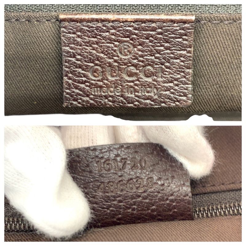 Gucci Sherry Line Printhie Beige Brown Gold Hardware GG Canvas/leather 161720