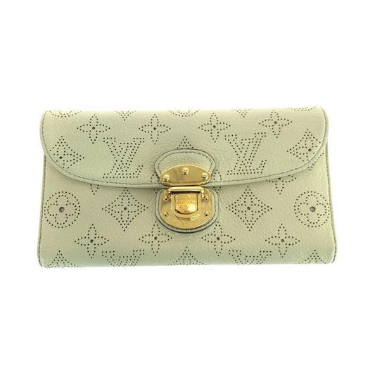 Louis Vuitton Mahina Portefeuille Amelia Off White Ivory Gold Hardware Leather