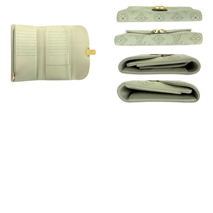 Louis Vuitton Mahina Portefeuille Amelia Off White Ivory Gold Hardware Leather