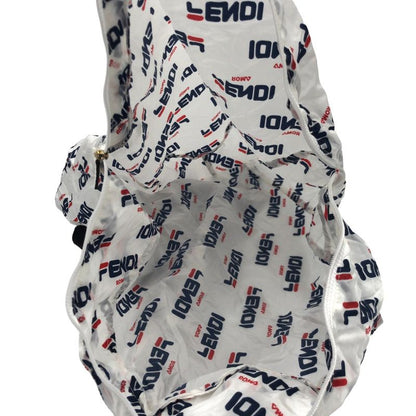 Fendi FILA Collaboration With Pouch White Nylon Folding Backpack Sac Eco Bag