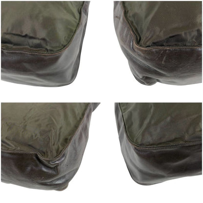 Prada Triangle Logo One Shoulder Bag Hobo Soho Tessuto Nylon Nappaleather Dark