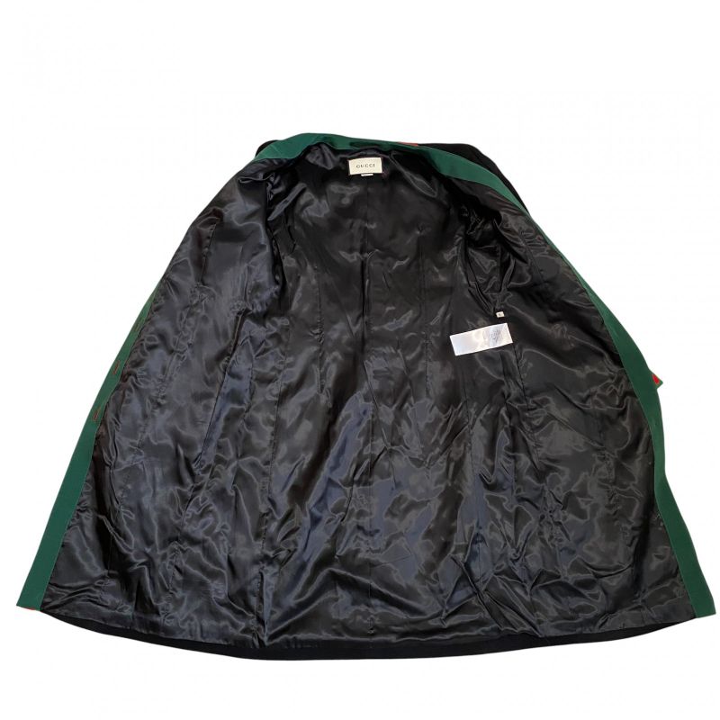 Gucci Women's Web Strap Coat 40 Sherry Line