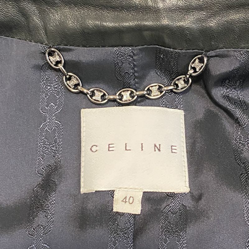 Celine Women's Lamb Leather Riders Jacket 40