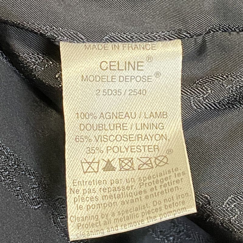 Celine Women's Lamb Leather Riders Jacket 40