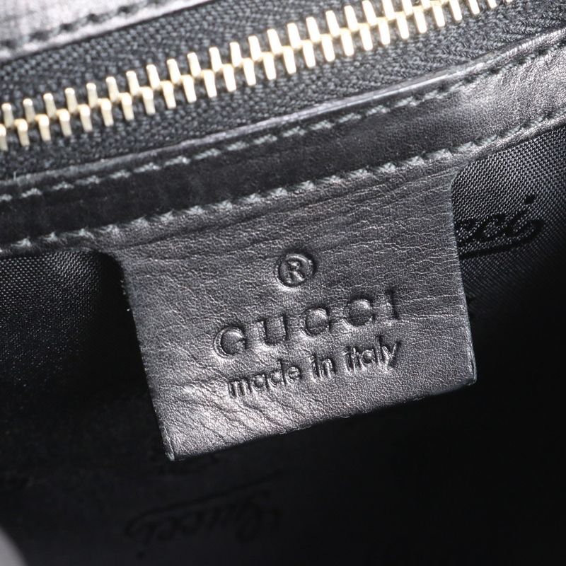 Gucci Hysteria Leather 2WAY Shoulder Bag Shoulder Tote 197016 Black Gold