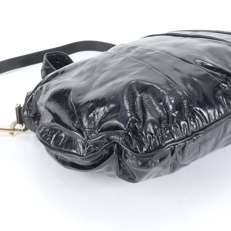 Gucci Hysteria Leather 2WAY Shoulder Bag Shoulder Tote 197016 Black Gold