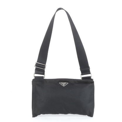 Prada Tessuto Nylon Triangle Logo Leather Shoulder Bag Shoulder One Shoulder