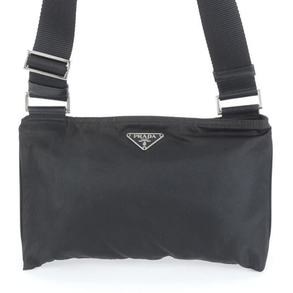 Prada Tessuto Nylon Triangle Logo Leather Shoulder Bag Shoulder One Shoulder