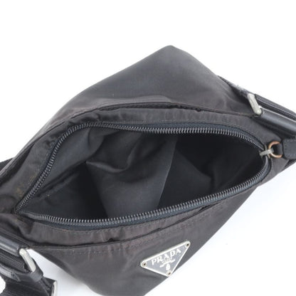 Prada Tessuto Nylon Triangle Logo Leather Shoulder Bag Shoulder One Shoulder