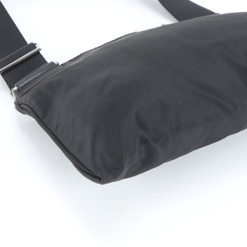 Prada Tessuto Nylon Triangle Logo Leather Shoulder Bag Shoulder One Shoulder